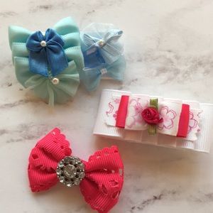 New 3 Bow Bundle for Dogs, Girls, Babies, Kawaii Girls.🎀Barrette, Hair Clip.